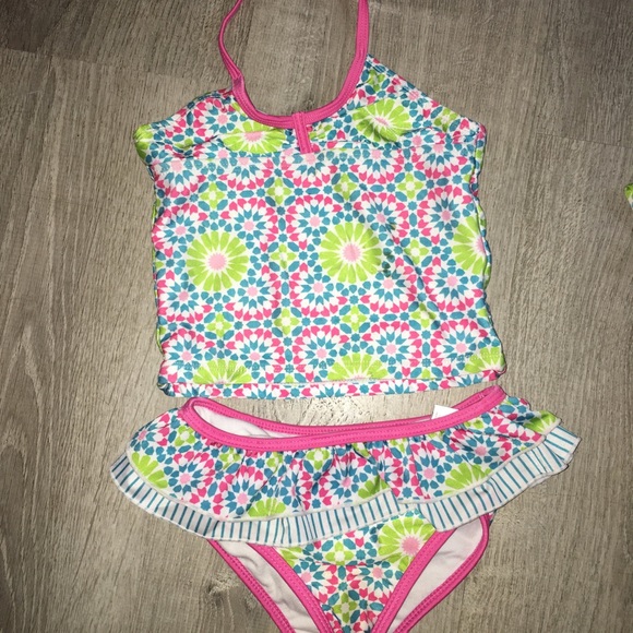 Cabana Beach 3 Piece Swim Set Size 5 - Picture 2 of 6